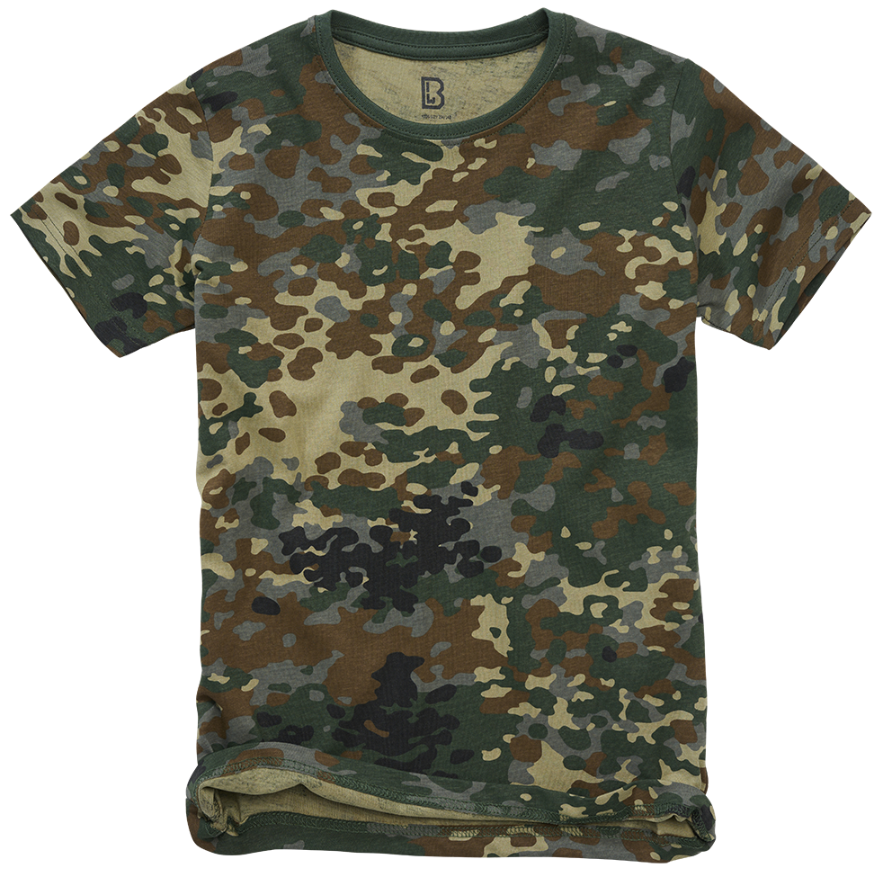 T-shirt enfant Brandit en coton 160 g/m² col rond manches courtes et coupe ample