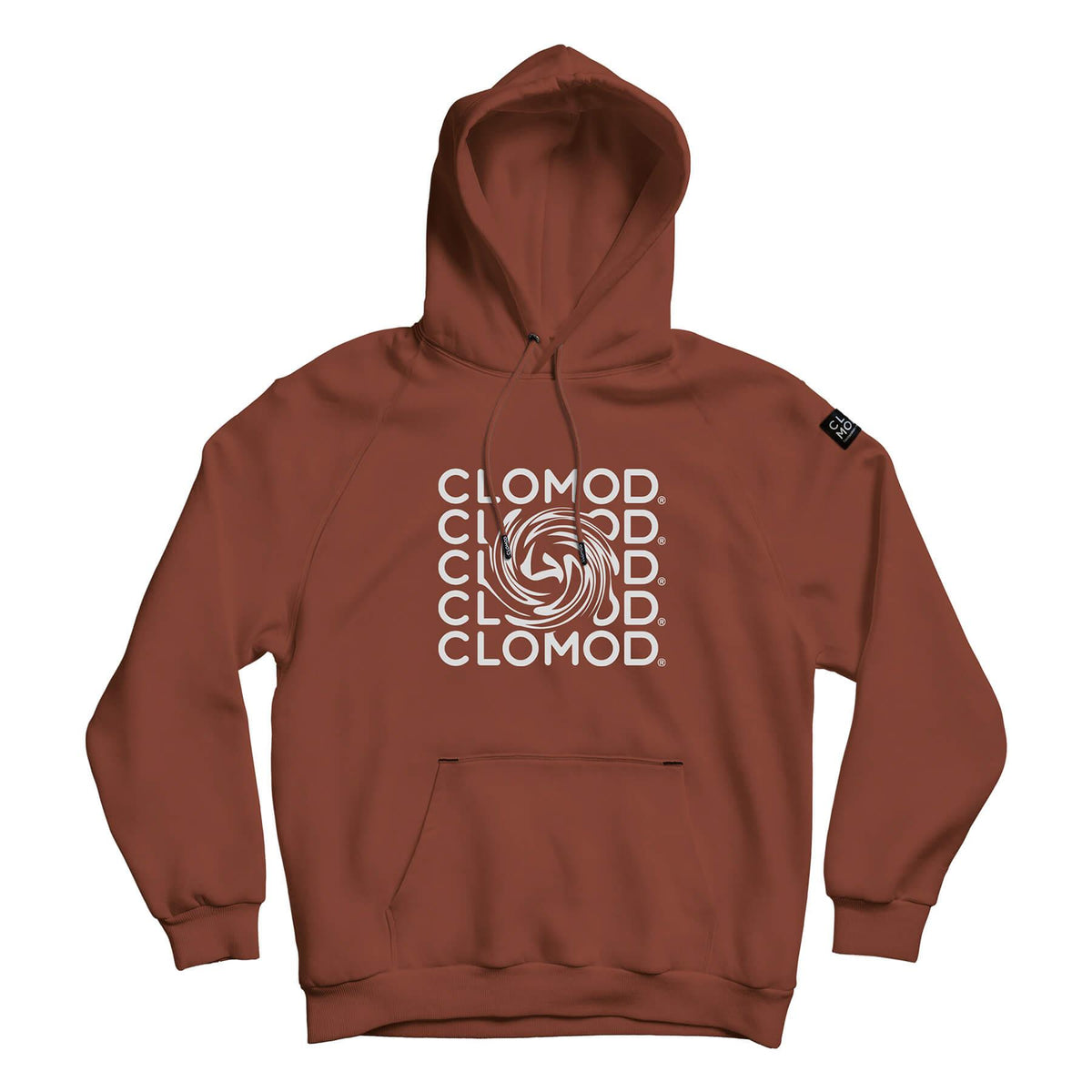 Sweat à capuche CloMod Twirl en coton polyester avec intérieur gratté et coutures plates