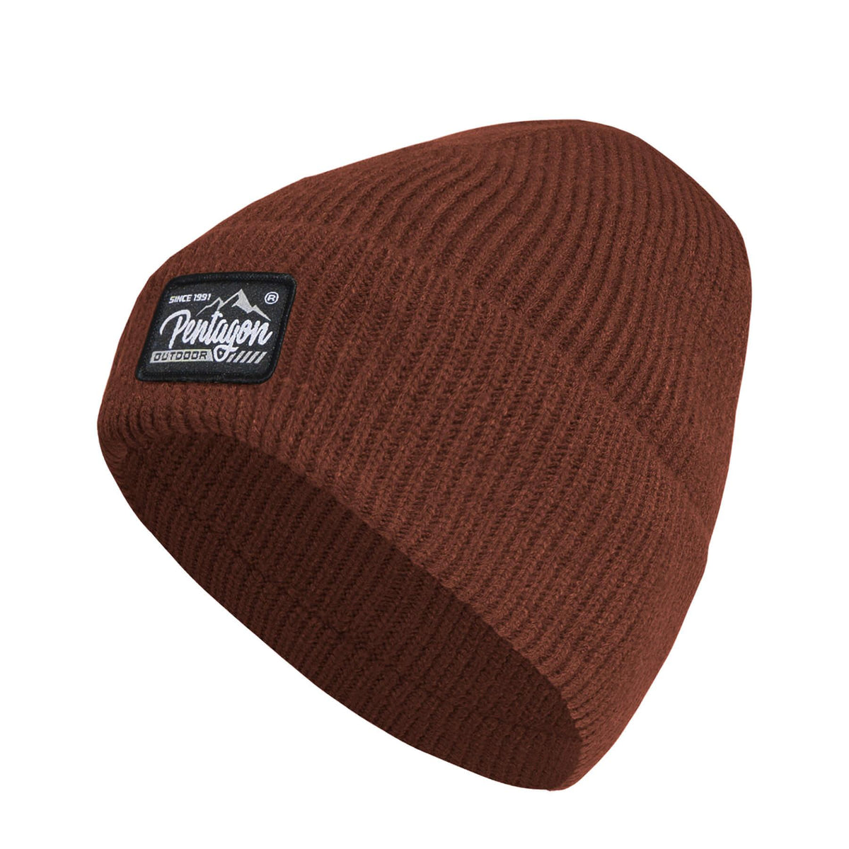 Bonnet tricoté Pentagon Polaris 100% acrylique maille souple à revers repliable