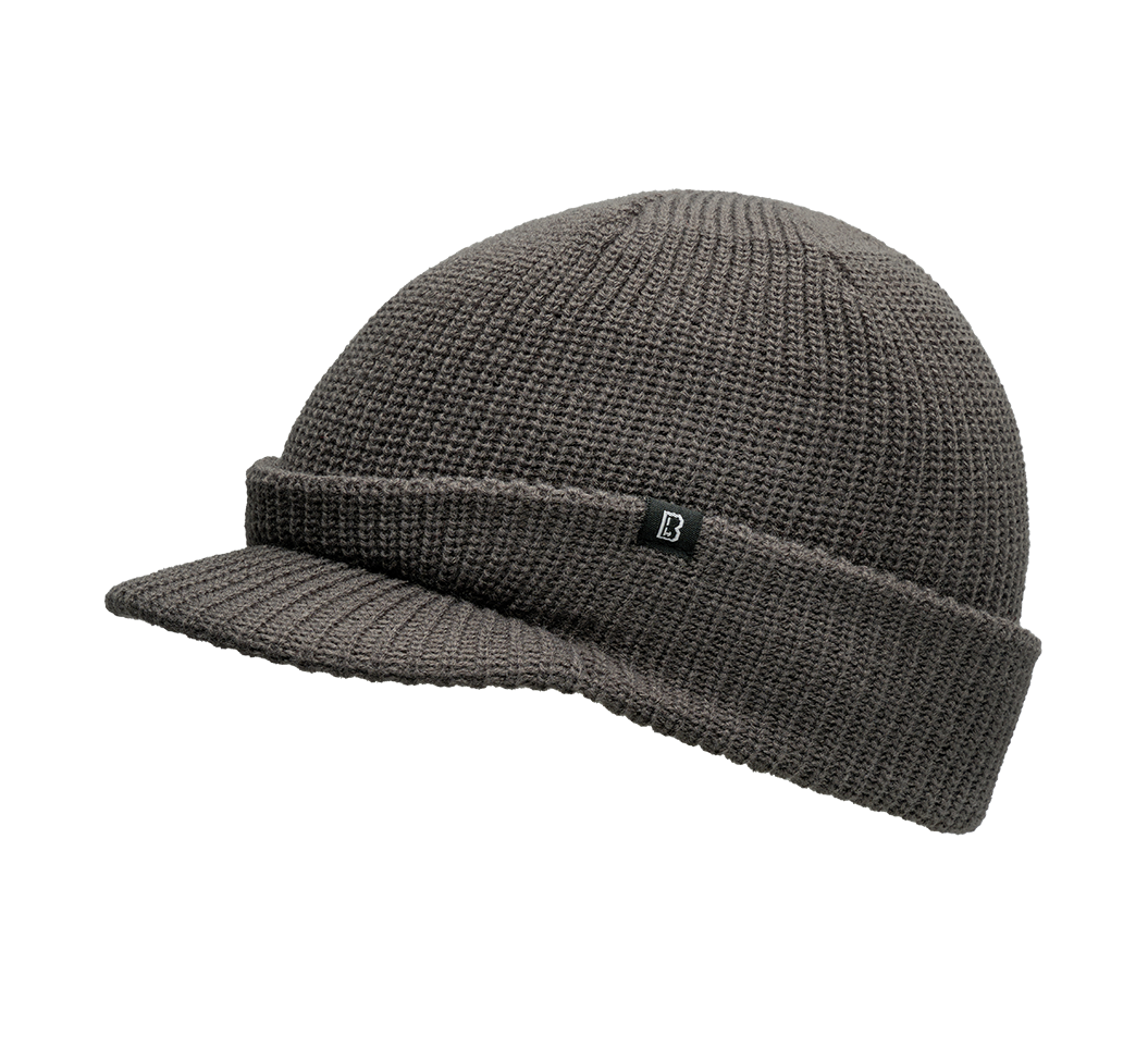 Bonnet à visière Brandit Shield en maille épaisse double épaisseur visière 5,5 cm