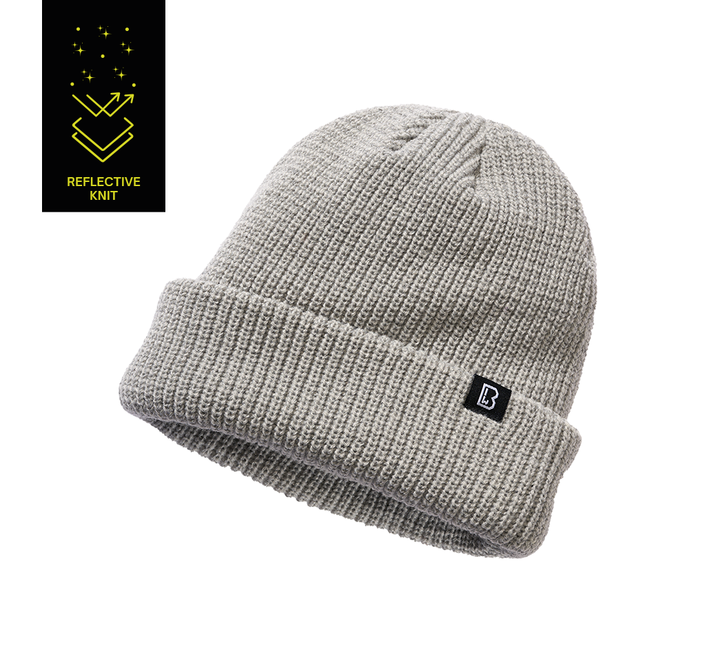Bonnet Brandit Reflection en maille à fil réfléchissant doublure polaire revers repliable