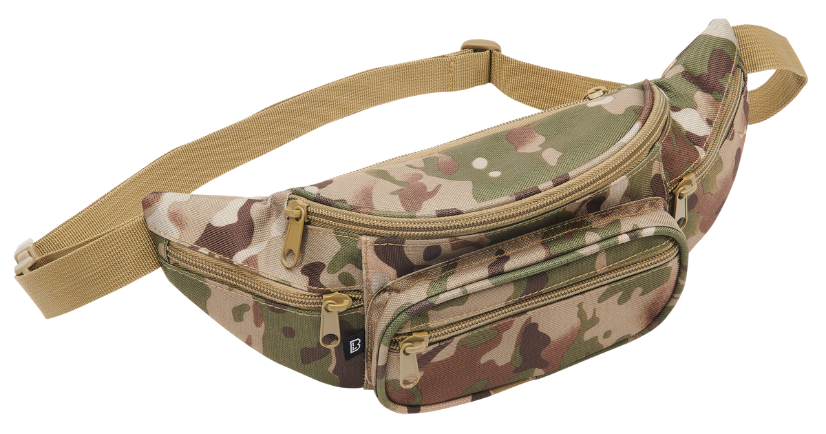 Banane Brandit ceinture réglable cinq poches à glissière polyester 30 x 14 x 10 cm