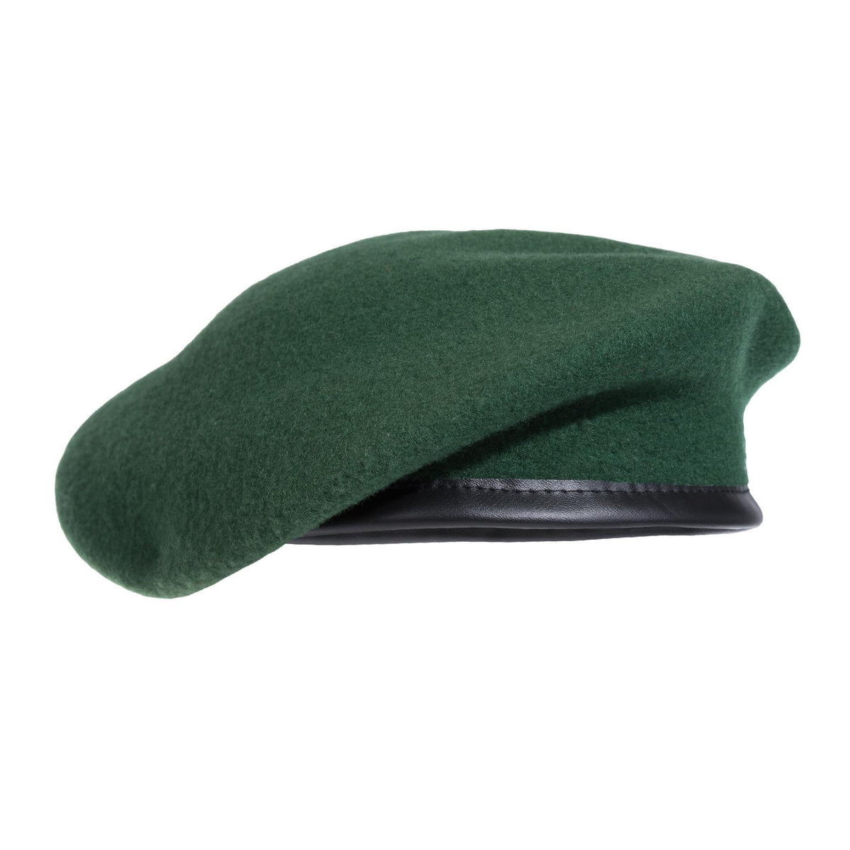 Béret type français Tac Maven laine d'Australie 62's doublure coton passepoil cuir