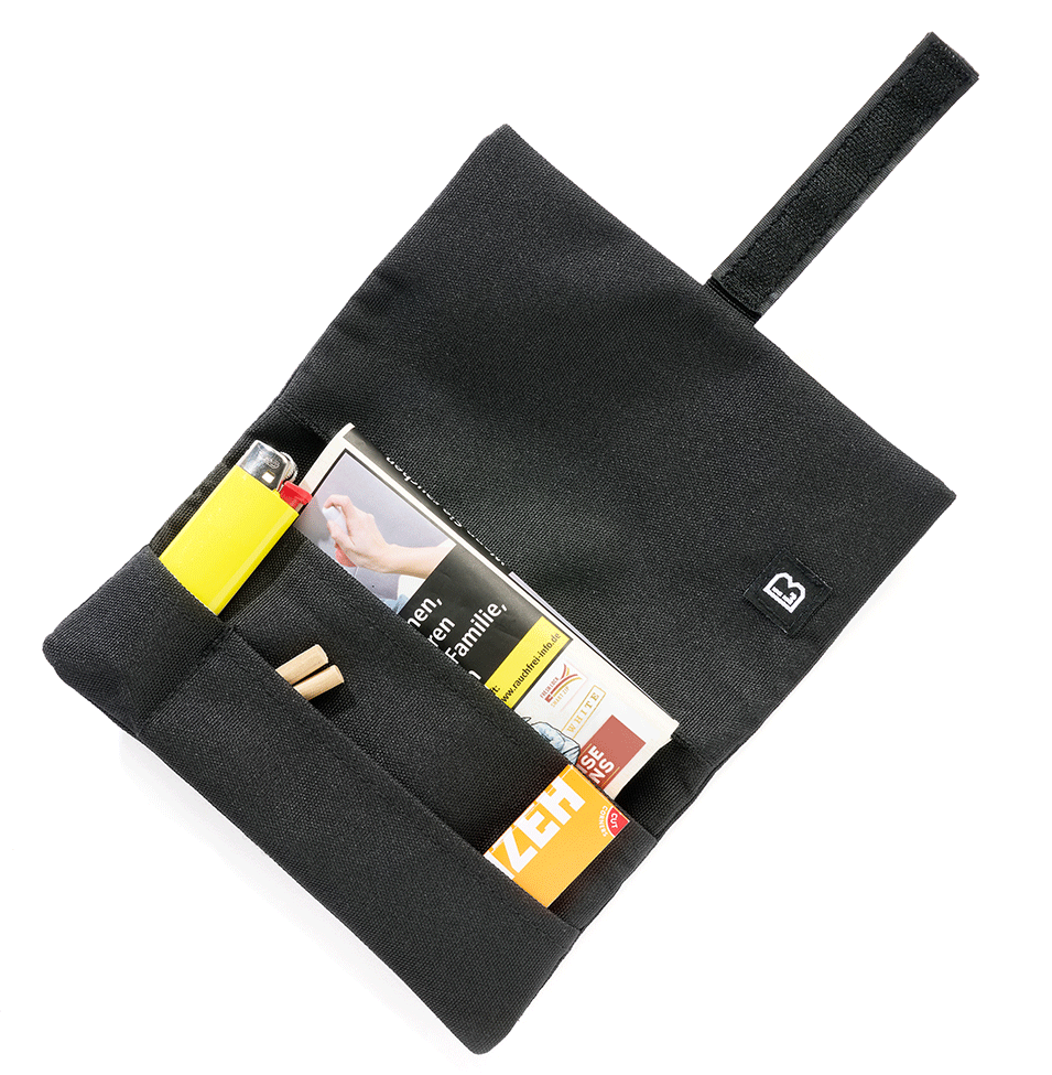 Pochette Brandit à tabac polyester 600D compartiment feuilles et briquet 9 x 18 cm