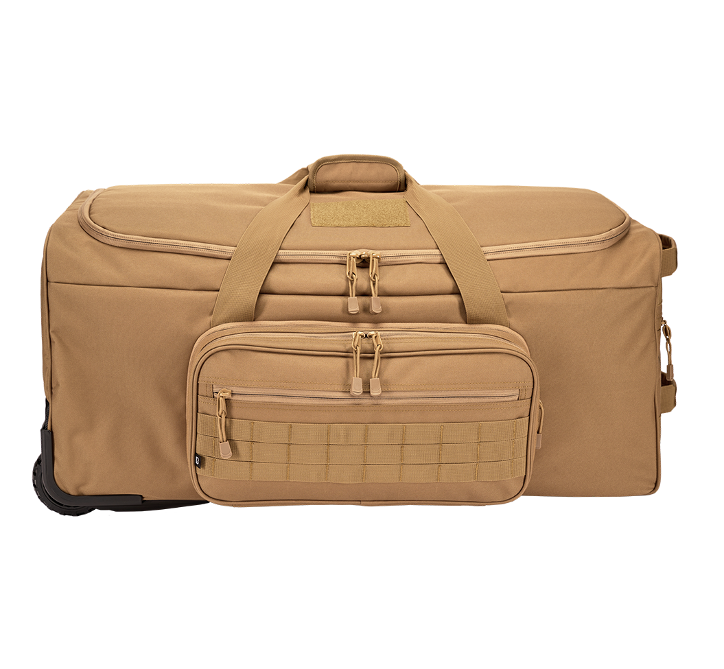 Sac de voyage Brandit US Cooper Trolley 140 L polyester 600D trois roulettes MOLLE