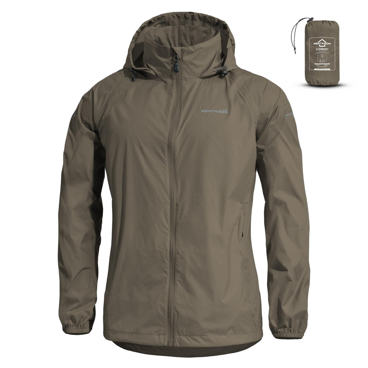 Veste de pluie femme Pentagon Cloudburst compactable coutures soudées capuche