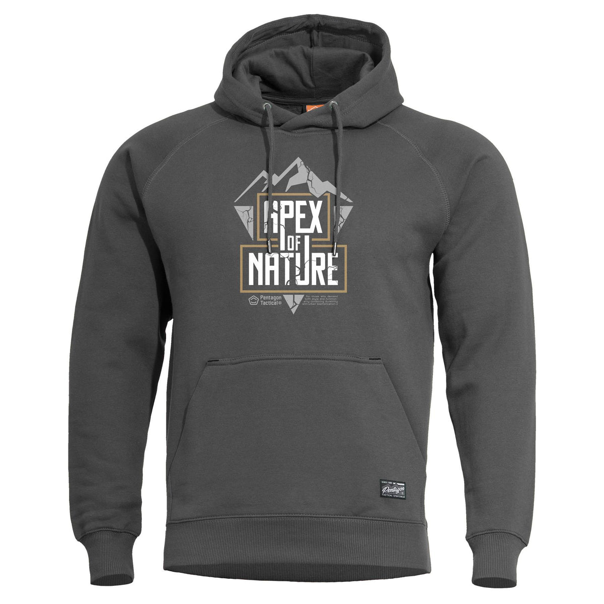 Sweat à capuche Pentagon Phaeton Apex of Nature coton-polyester poches laser