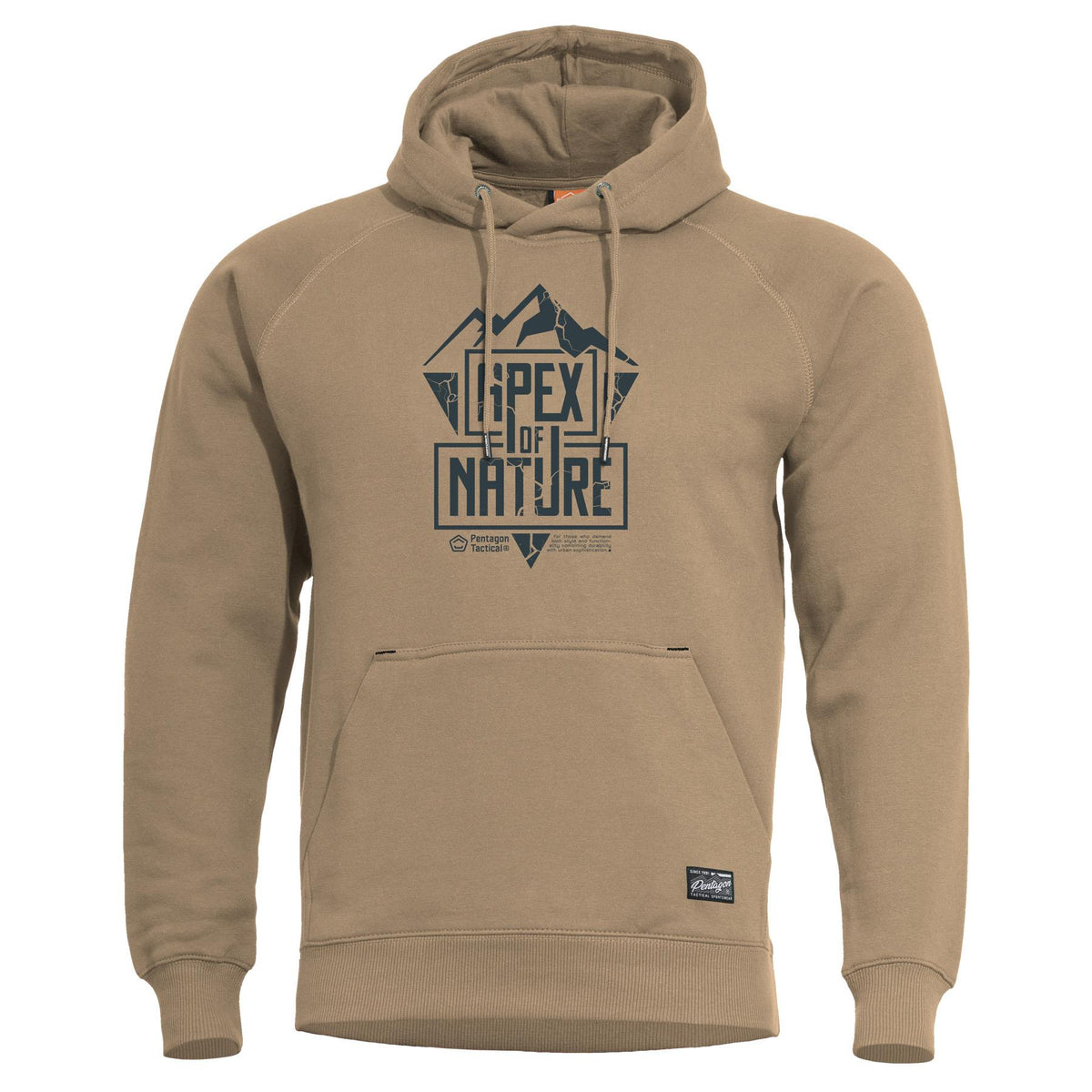Sweat à capuche Pentagon Phaeton Apex of Nature coton-polyester poches laser