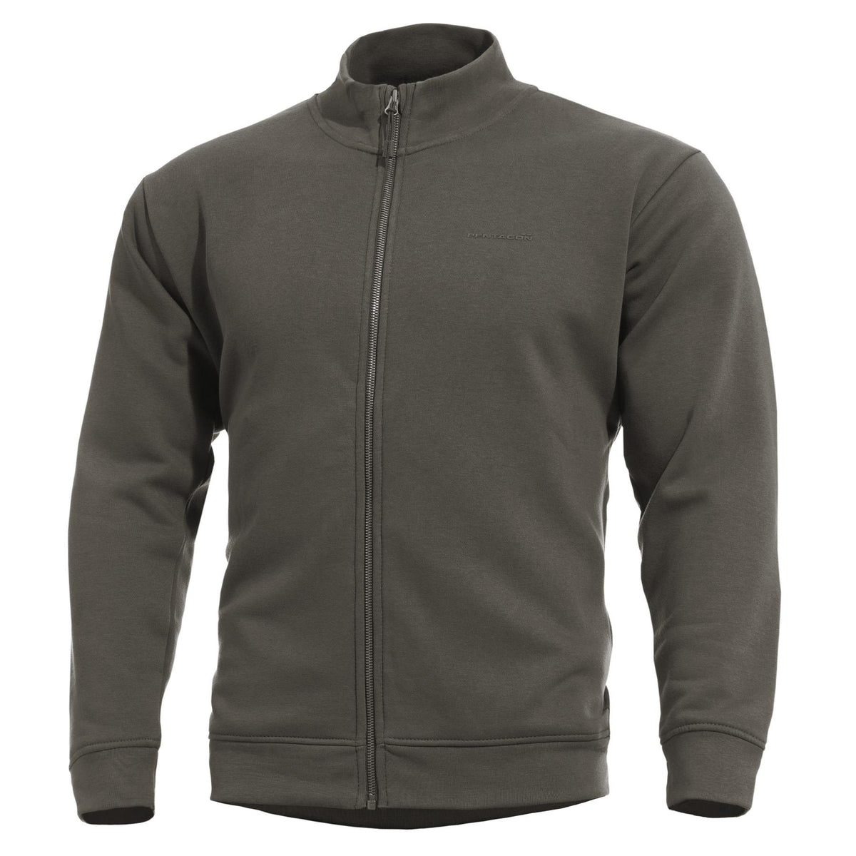 Sweat col montant Pentagon Highneck maille interlock deux poches à glissière