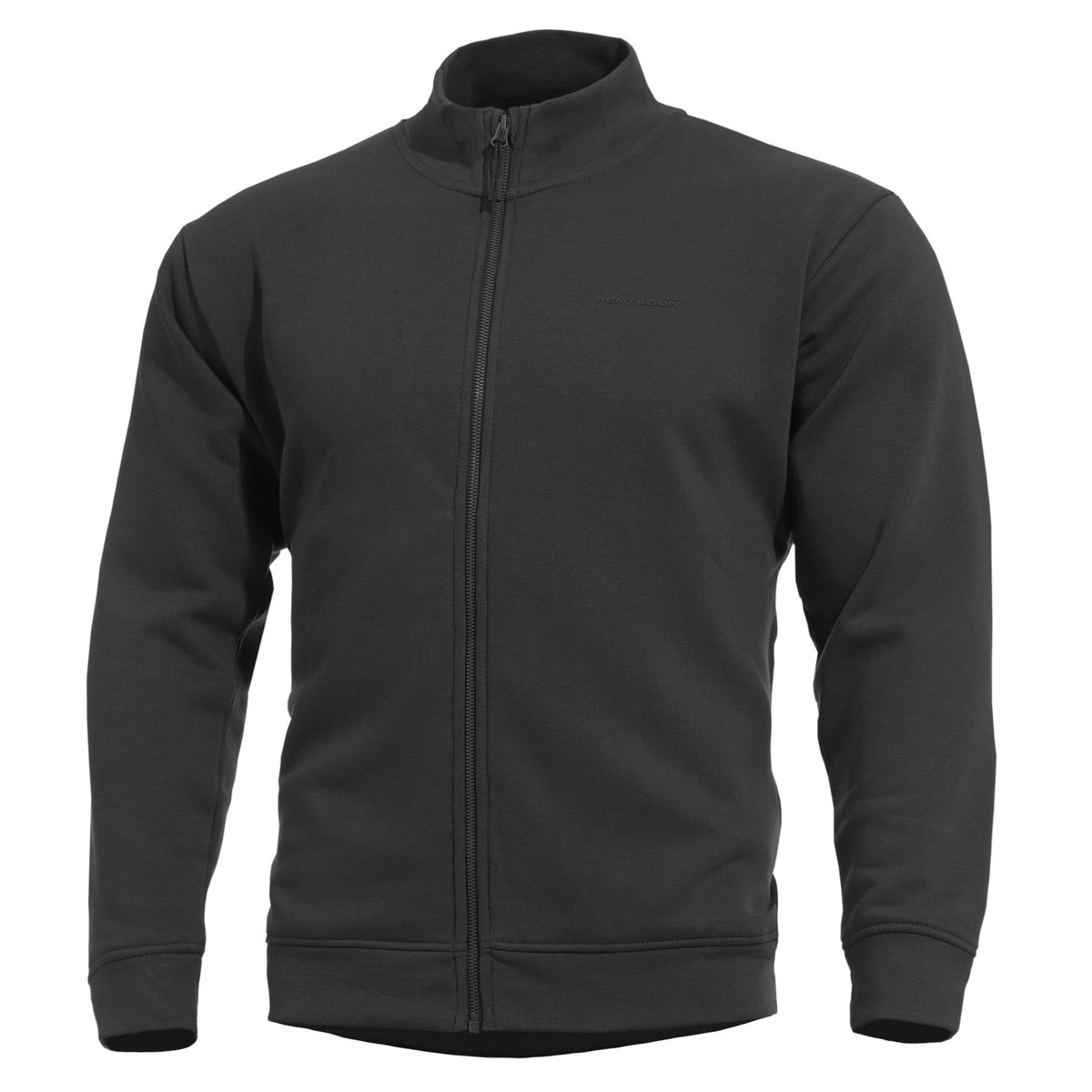 Sweat col montant Pentagon Highneck maille interlock deux poches à glissière