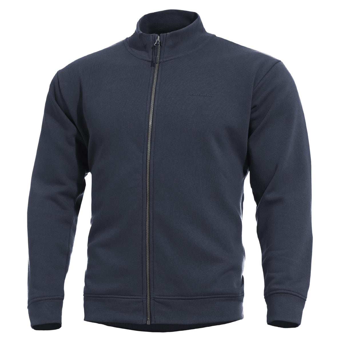 Sweat col montant Pentagon Highneck maille interlock deux poches à glissière