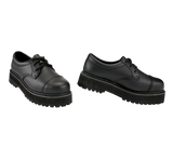 Bottines Brandit Plateau Phantom 3 œillets cuir semelle plateforme coque d'acier