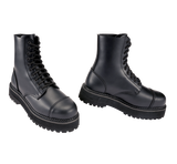 Bottes Brandit Plateau Phantom 10 œillets cuir semelle plateforme cousue coque d'acier