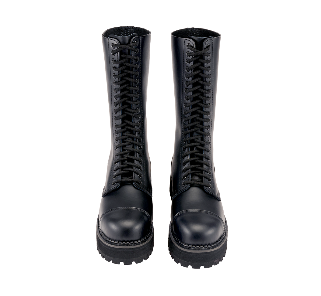 Bottes Brandit Plateau Phantom 20 œillets cuir semelle plateforme cousue coque d'acier
