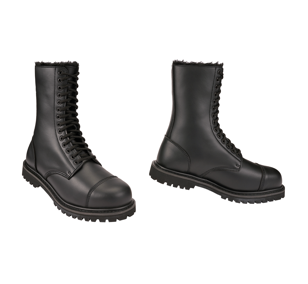 Bottes Brandit Phantom Fur Liner 14 œillets cuir doublure polyester tige montante