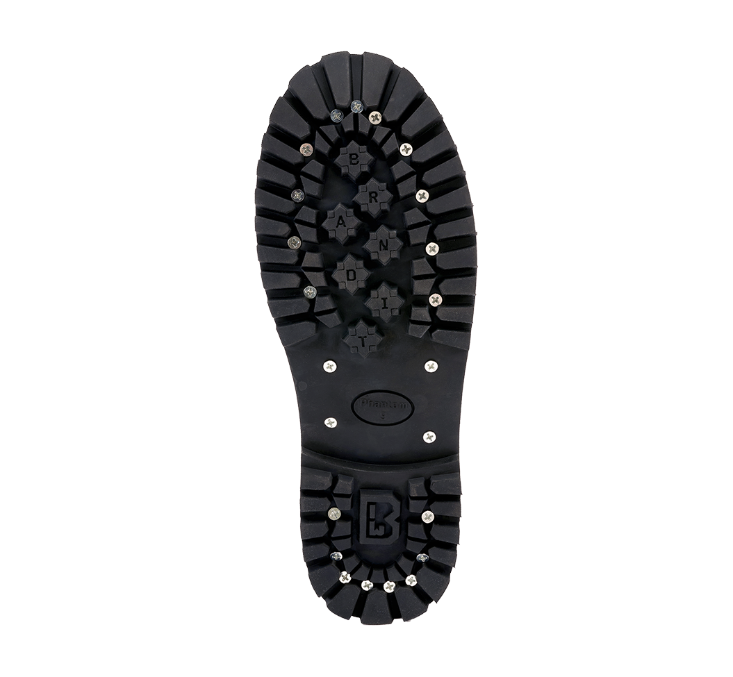 Bottes Brandit Budapester Phantom 10 œillets cuir perforé coque d'acier semelle cousue