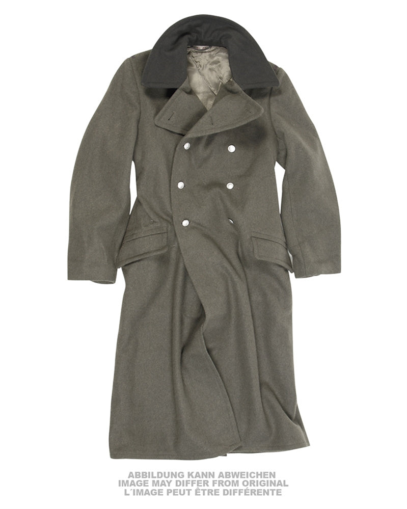 Manteau d'uniforme de troupe est-allemand en drap, surplus militaire d'occasion