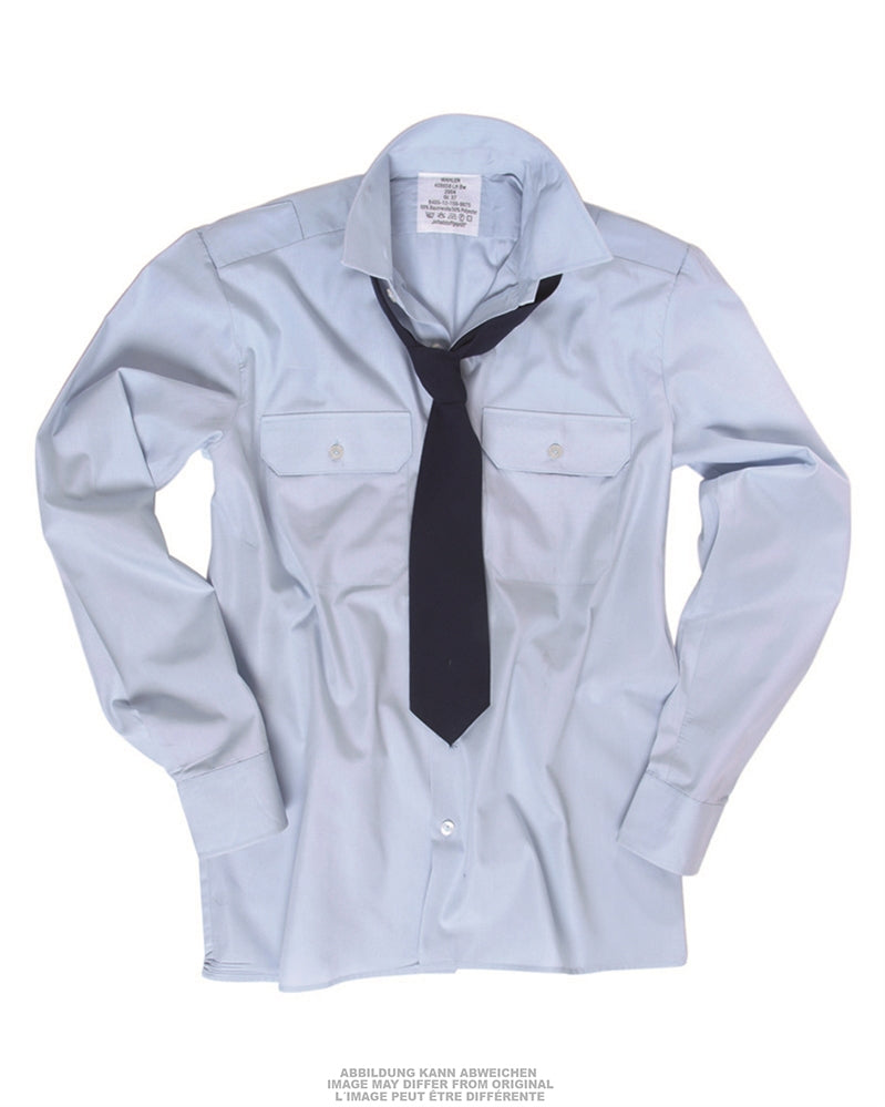Chemise de service Bundeswehr à manches longues en coton-polyester, stock ancien