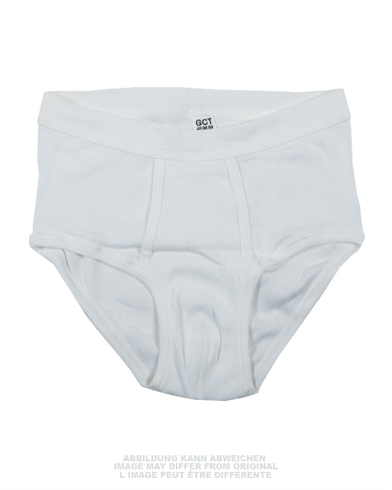 Slip côtelé Bundeswehr en pur coton de dotation, stock ancien jamais porté