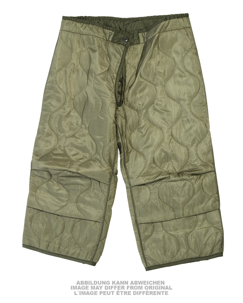Doublure de pantalon M65 type américain en nylon matelassé, stock ancien