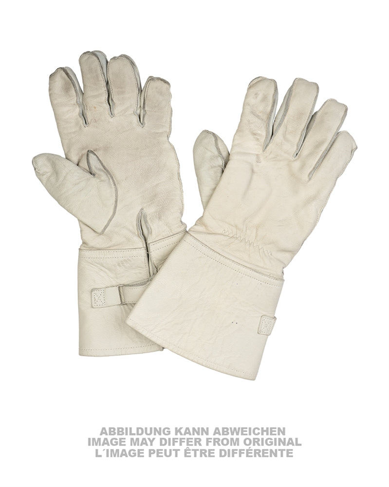 Gants de motocycliste en cuir de la Bundeswehr, surplus militaire usagé