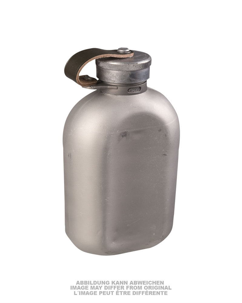 Gourde en aluminium de la Bundeswehr avec housse, second choix d'occasion