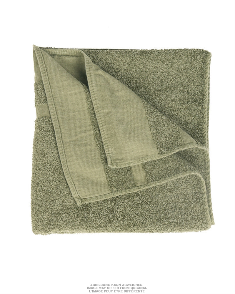 Serviette éponge de la Bundeswehr, pièce de surplus militaire d'occasion