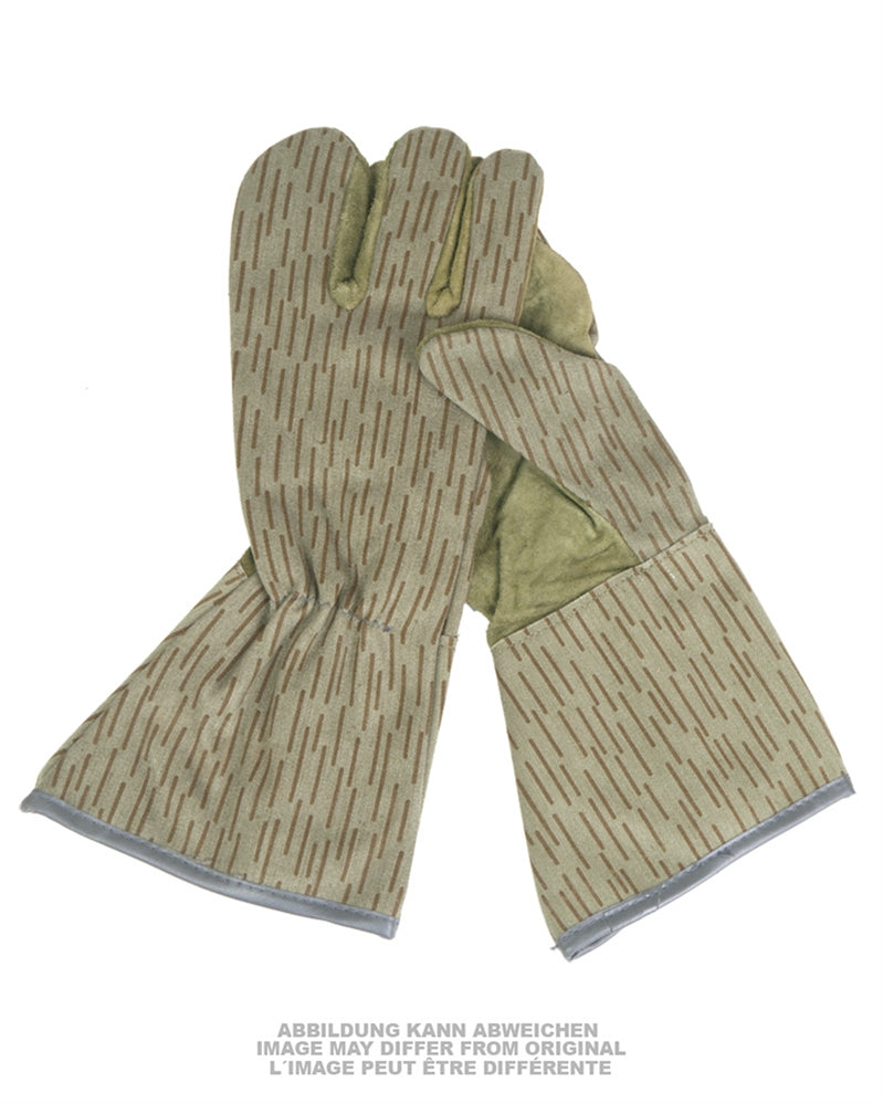 Gants trois doigts de l'armée est-allemande, moufles de dotation d'occasion