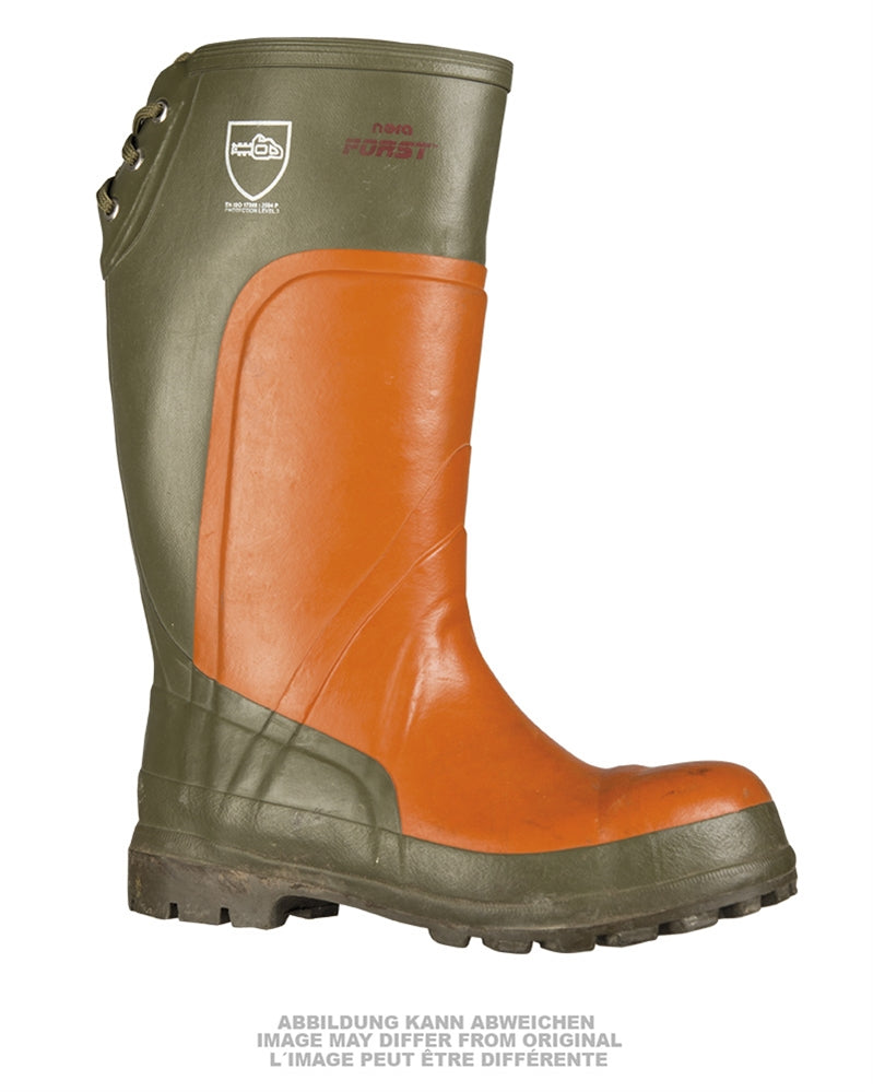 Bottes en caoutchouc de travail forestier de la Bundeswehr, surplus d'occasion