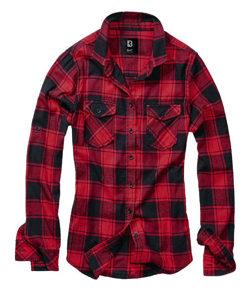 Chemise Brandit Amy coupe femme en flanelle de coton manches longues poches poitrine