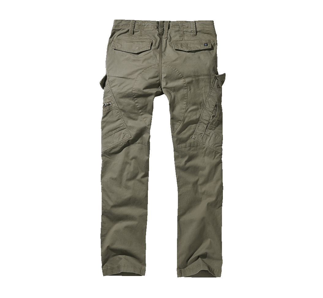 Pantalon Brandit Adven Slim Fit coton extensible assise renforcée six poches et cordon de taille