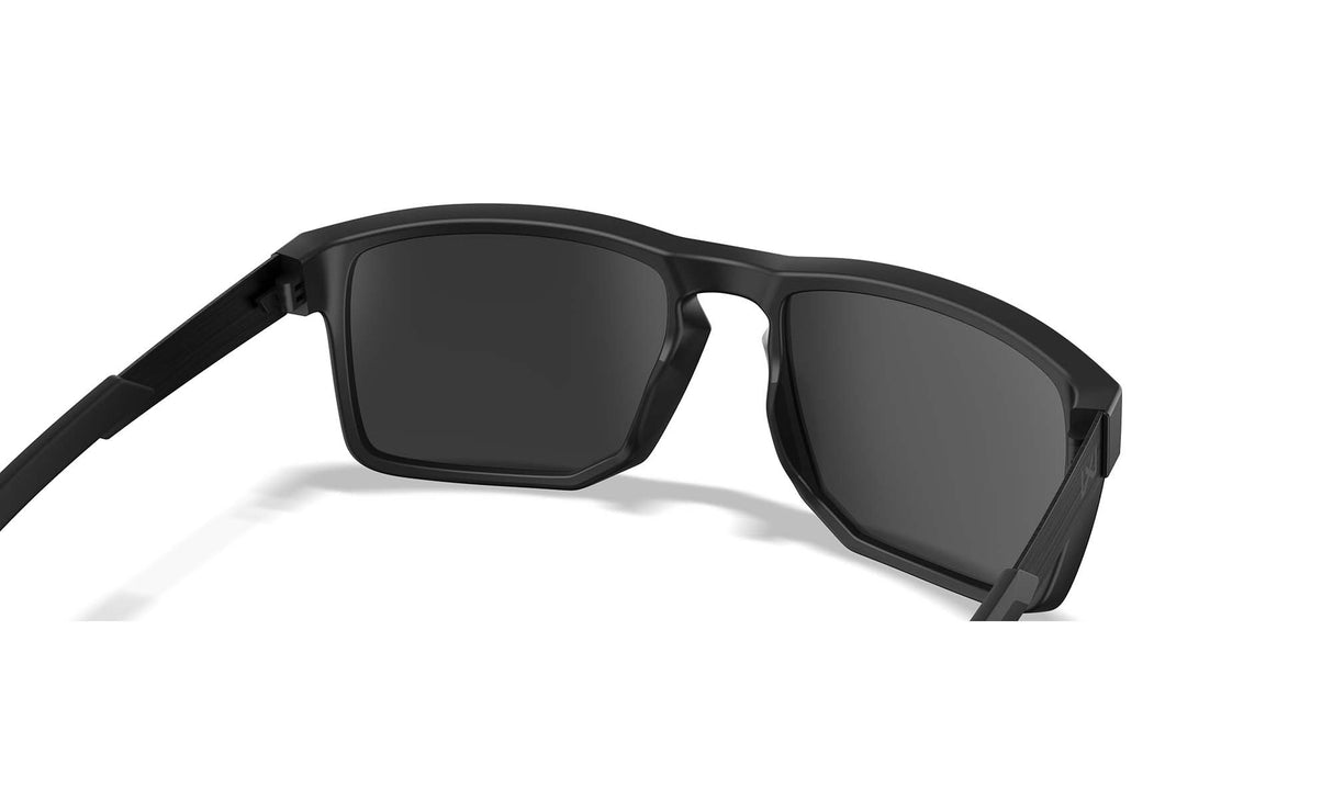 Lunettes de protection Wiley X WX Apex ANSI Z87.1 verres polarisés Captivate miroir noir mat