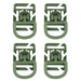 Accessoire MOLLE D-RING Bulldog Tactical - Vert olive - Lot de 4 - Welkit.com - 3662950077852 - 6