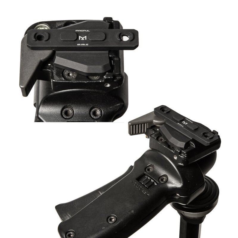 Adaptateur de trépied M-LOK Magpul aluminium anodisé interface Manfrotto RC2 Q2