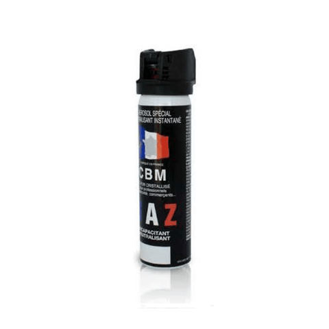 Aérosol de défense CBM gel lacrymogène au poivre OC + Capot Clapet 75 ml