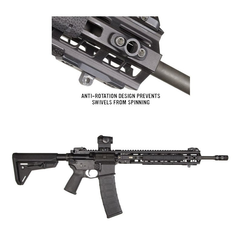 Attache de bretelle QD Magpul M-LOK en aluminium anodisé anti-rotation 14 g
