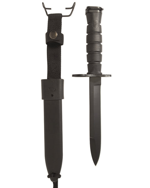 Baïonnette type US M7 Mil-Tec lame acier 420 de 17 cm avec fourreau M10 en ABS