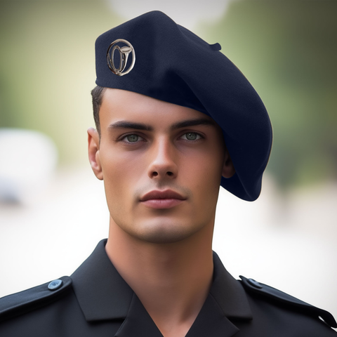 Béret Opex Chasseur Alpin en pure laine, grand diamètre 31 cm avec doublure