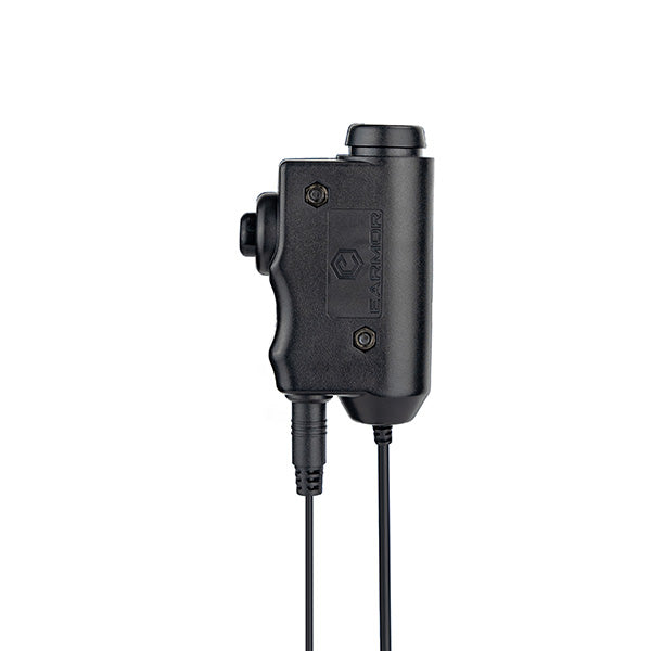 Boîtier PTT Earmor M52 avec bouton déporté M50 et connectique radio 14 broches