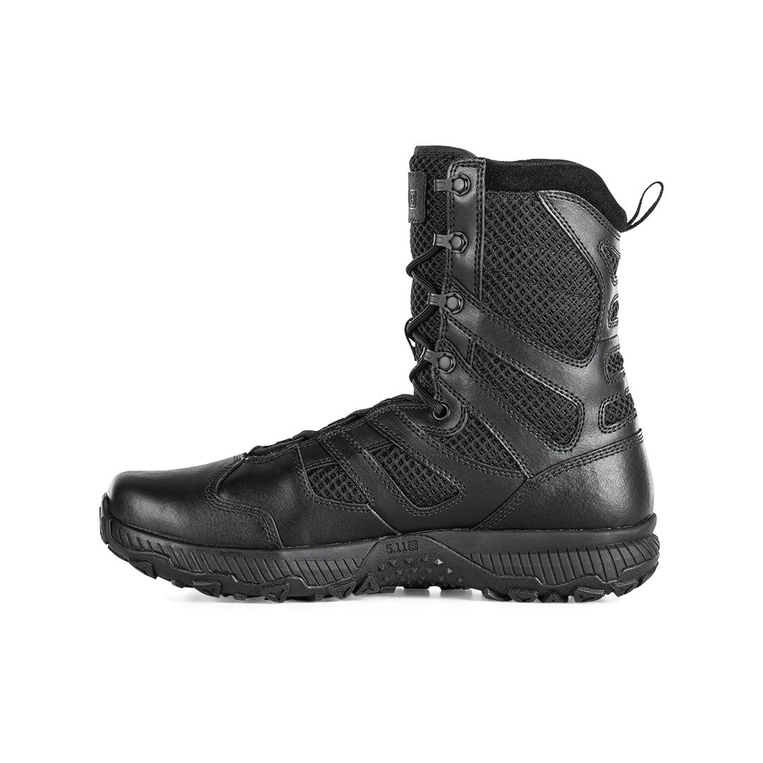 Bottes Taclite 2.0 8 pouces 5.11 Tactical cuir pleine fleur plaque ATLAS sans PFAS