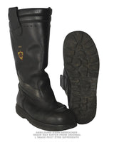 Bottes de sapeur-pompier Haix et Baltes de la Bundeswehr en cuir, surplus d'occasion, lot de 5