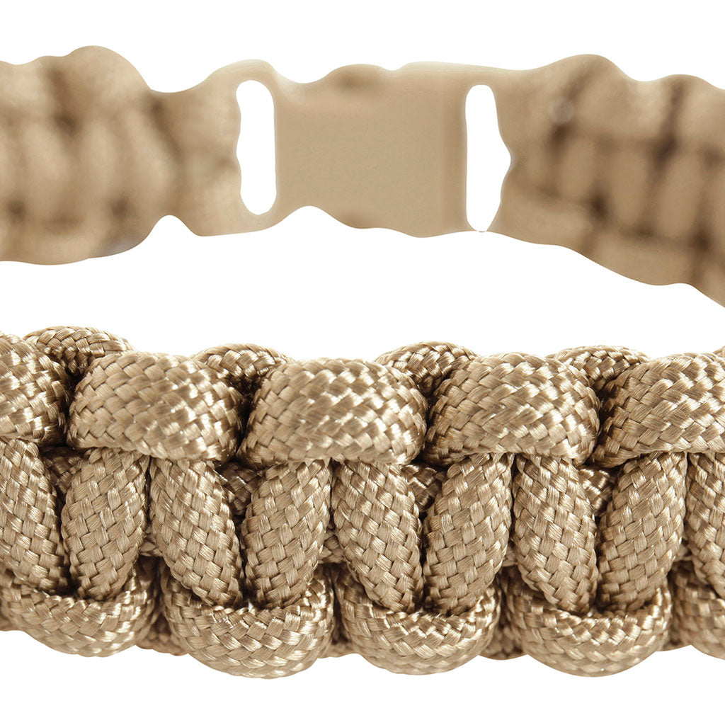 Bracelet en paracorde nylon tressée Ares 15 mm de large pour bivouac et arrimage
