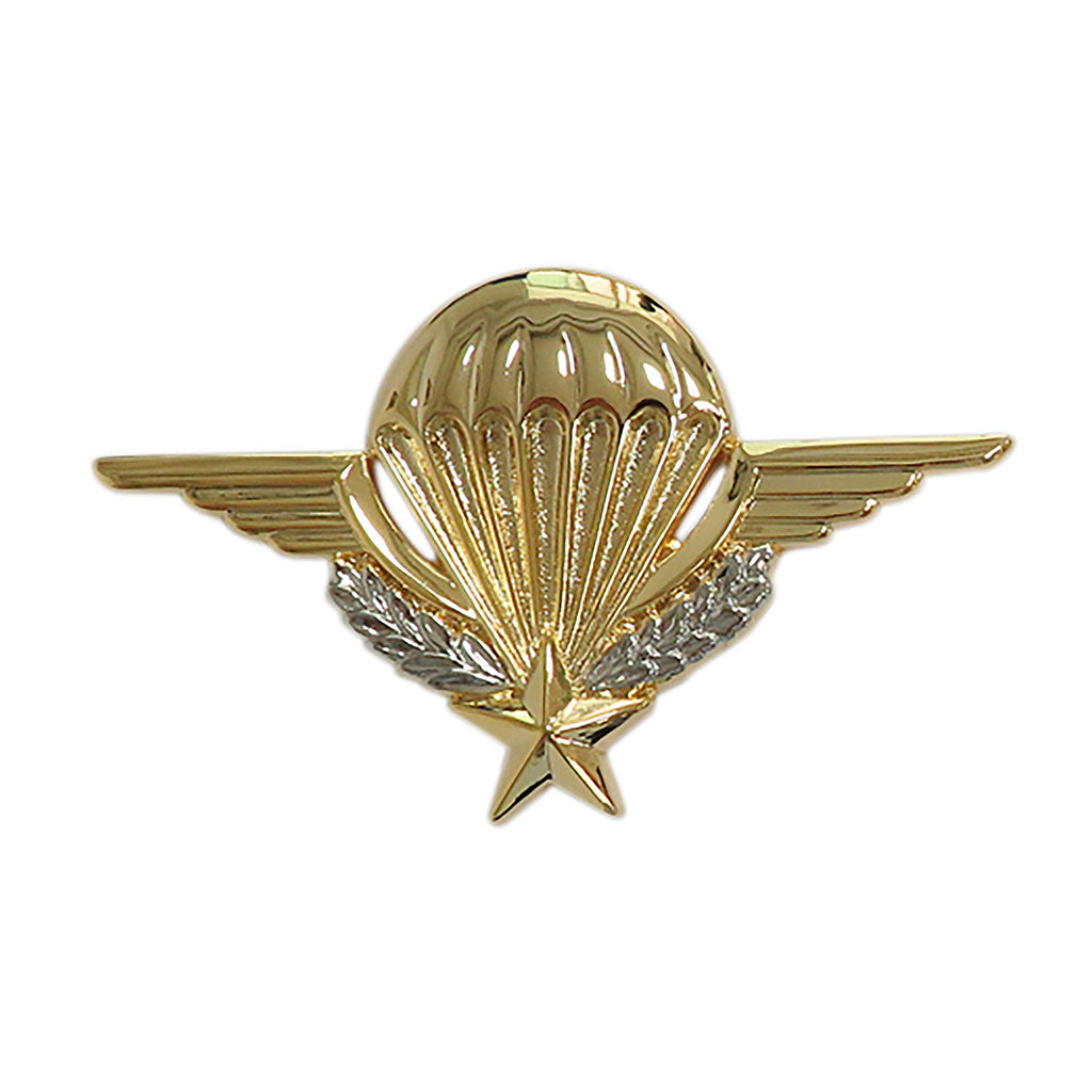 Brevet parachutiste chef de section Boussemart insigne de qualification en métal