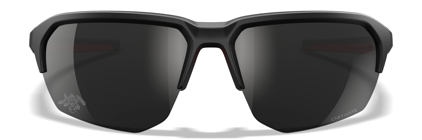 Lunettes balistiques Wiley X WX JAKL American Sniper MIL-PRF-32432A verres Captivate noir et rouge