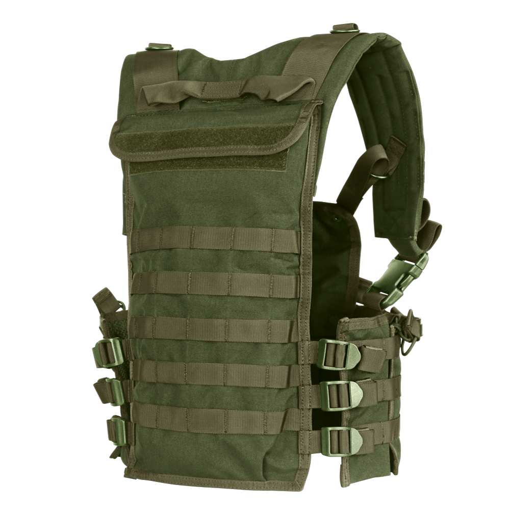 Gilet chest rig Condor Modular Chest Set six porte-chargeurs et porte-eau intégré