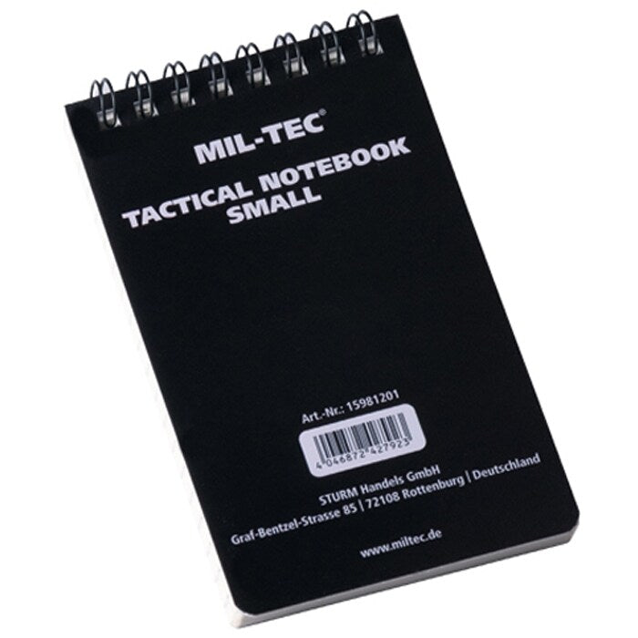 Carnet tactique Mil-Tec étanche 48 feuillets format 75 × 130 mm