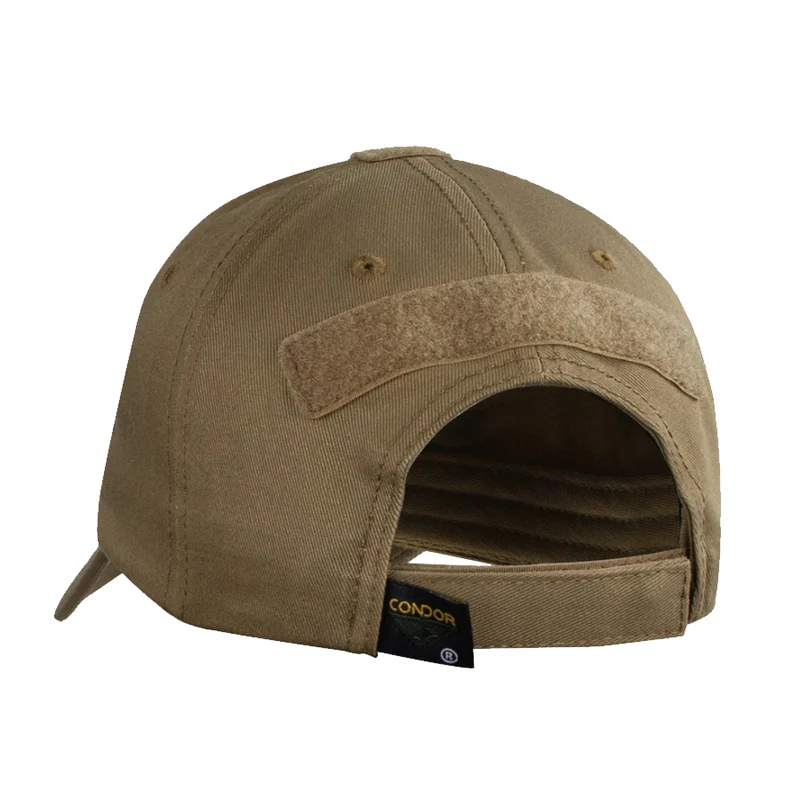 Casquette Condor Tactical en coton champ d'écusson avant et bandeau de nom arrière