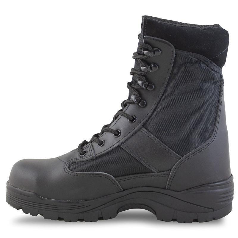 Chaussures coquées Mil-Tec Security en polyester et cuir bovin avec doublure Thinsulate et embout acier