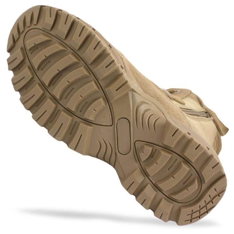 Chaussures d'intervention zone chaude Mil-Tec à double fermeture éclair latérale en polyester et cuir bovin