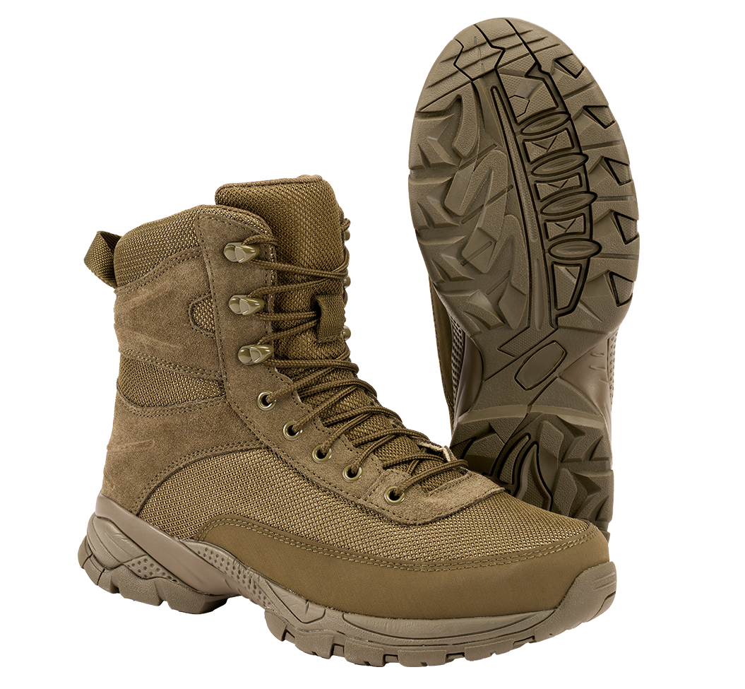 Chaussures tactiques Brandit Next Generation cuir velours et maille semelle nitrile